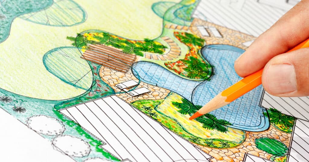 Hand-drawn Landscaping Design