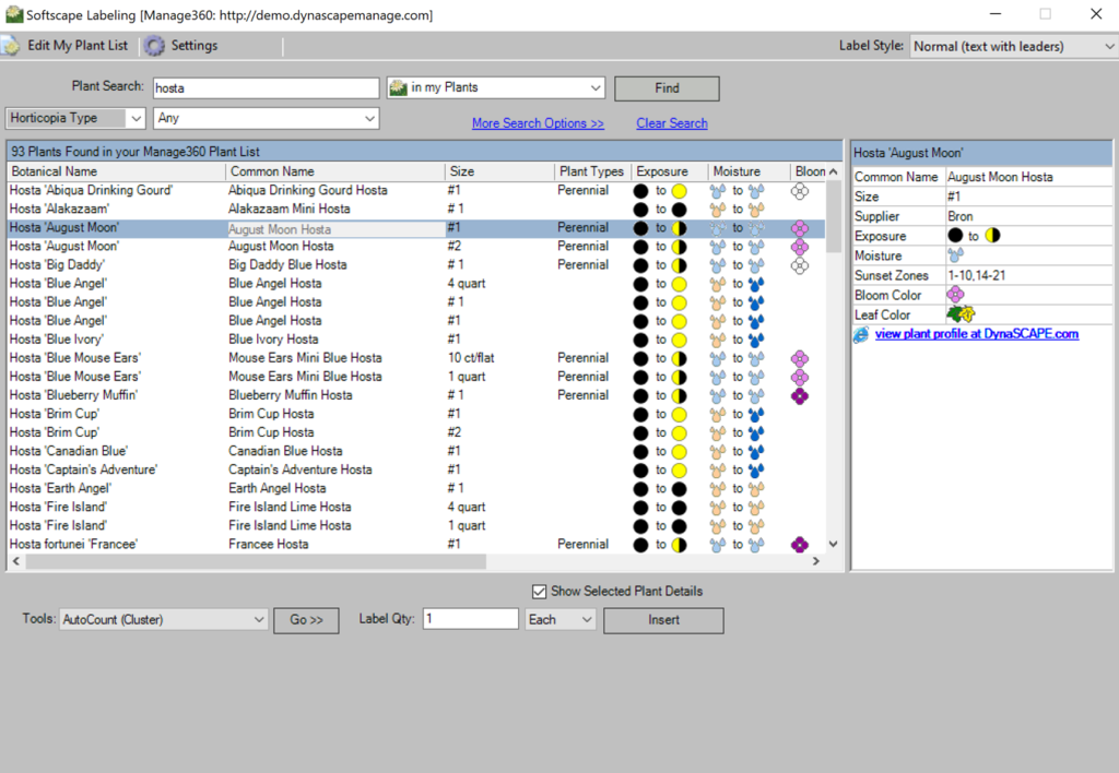 Horticopia Pro Plant Library