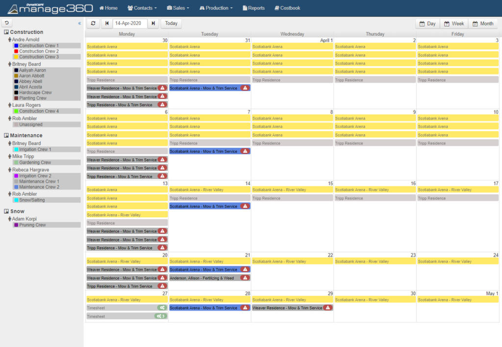 Landscape Maintenance Scheduling
